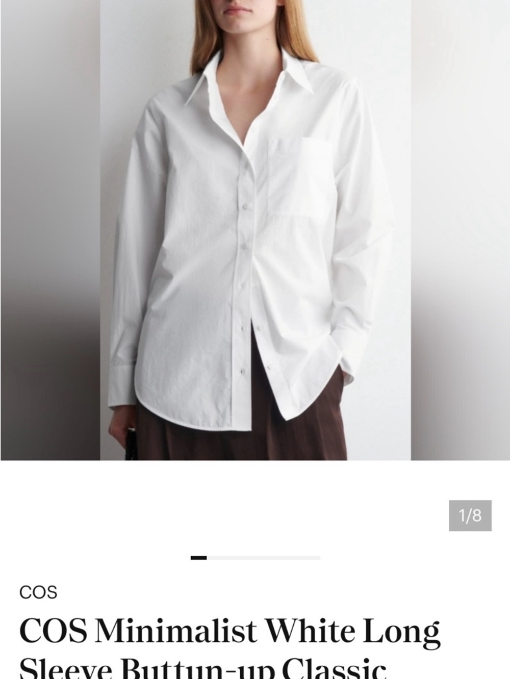 COS Classic White Button-Up Shirt